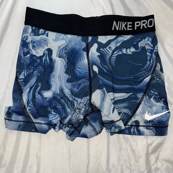 Nike Shorts Nike Pro Dri Fit Spandex In Blue Marble Poshmark